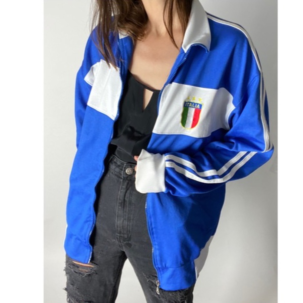 Vintage Blue & White Italia Track Jacket